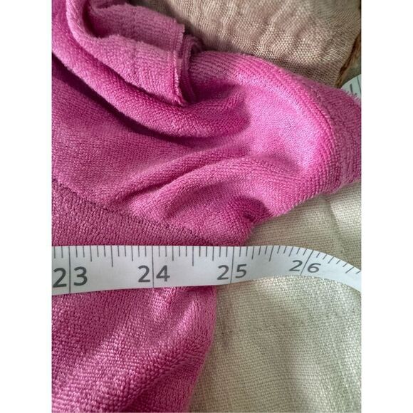 Barbie Pink Top Womens XL Terry Cloth Button Up Short Sleeve Crop Shirt New 1X - Picture 5 of 5